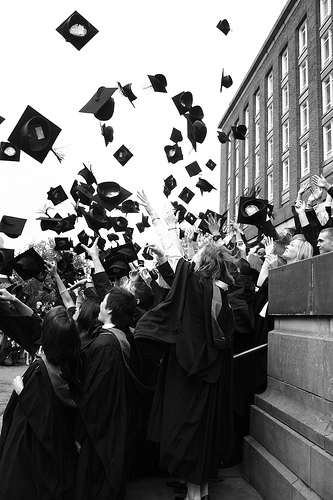 Graduation ceremonies share similarities accross borders, nations and ethnicities. 